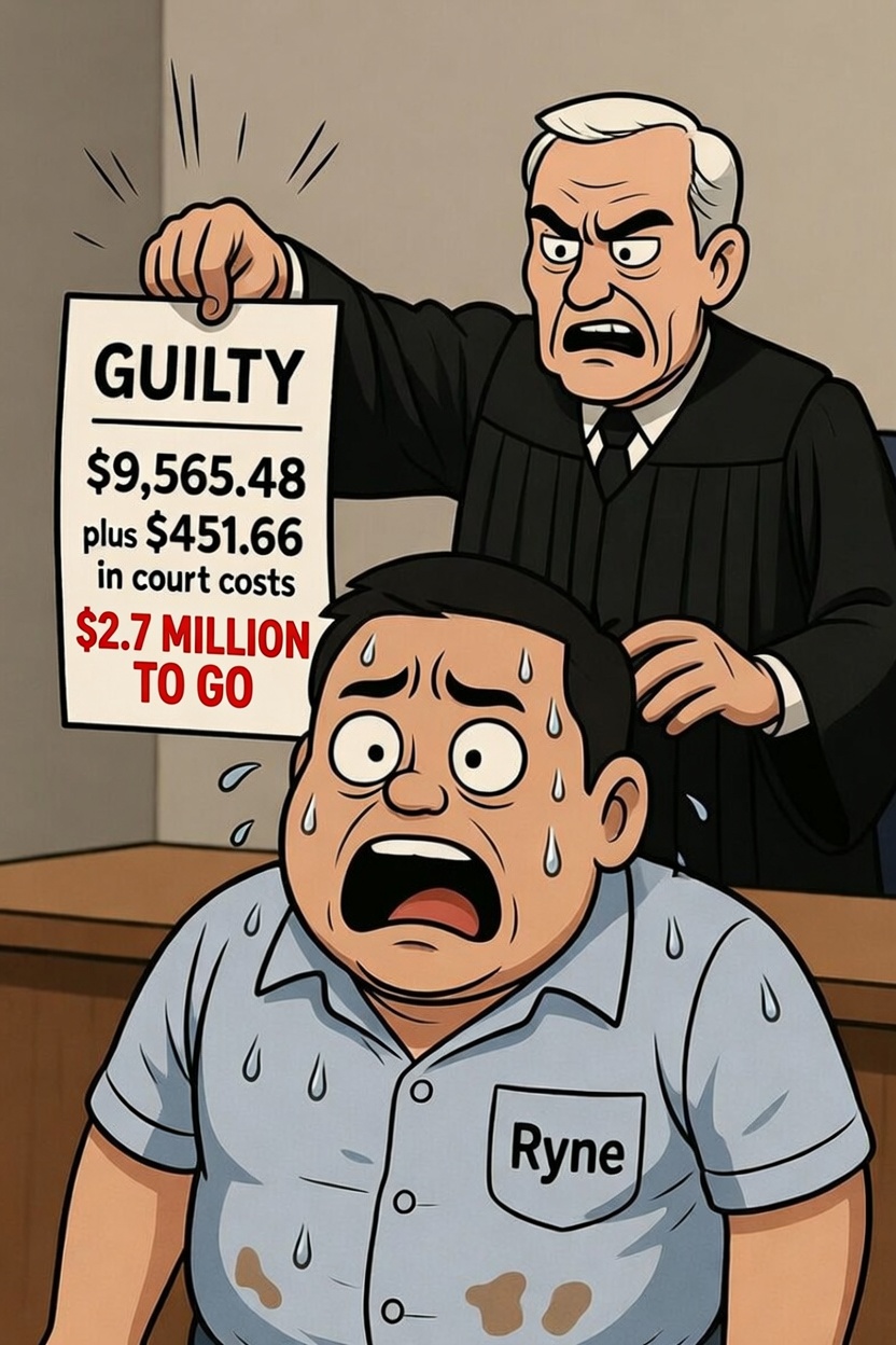 Win #1: Ryne Was Too Scared to Show – First Judgment Drops